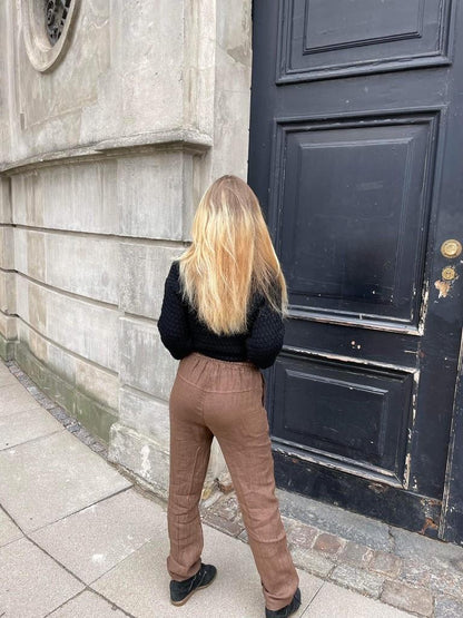 Aino linen pants - brown