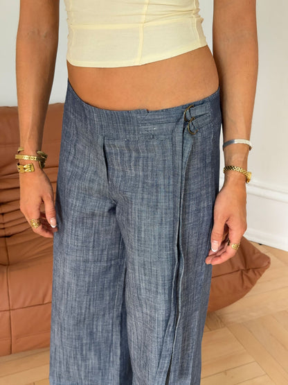 Karol pants with belt - Blue