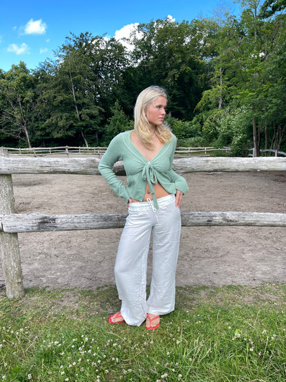 Katarina trousers in linen blend - Off white