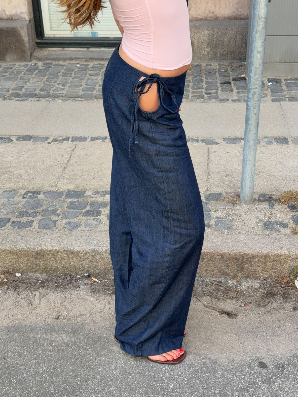 Pam pants with ties - Dark blue