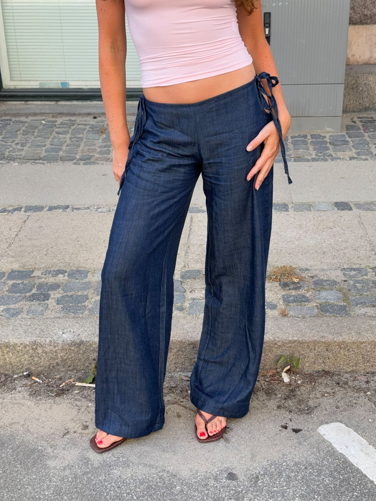 Pam pants with ties - Dark blue