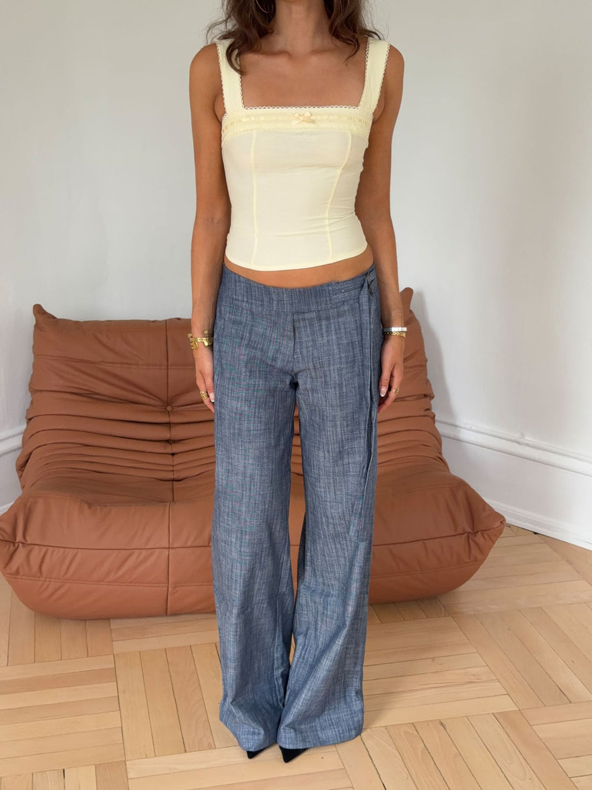 Karol pants with belt - Blue