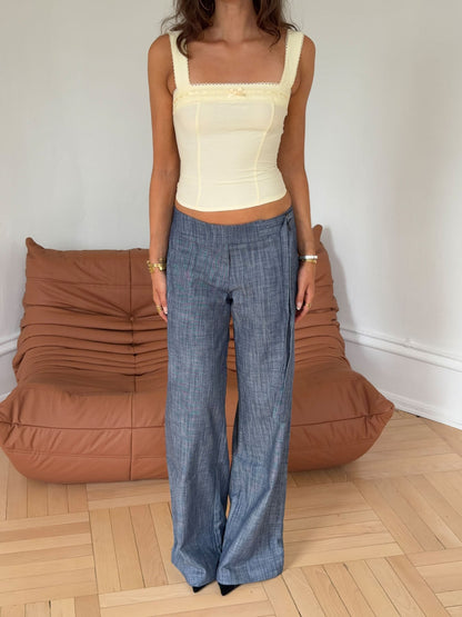 Karol pants with belt - Blue