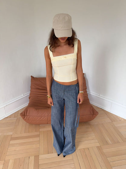 Karol pants with belt - Blue