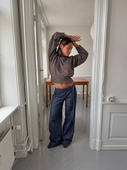 Karol pants with belt – Dark blue