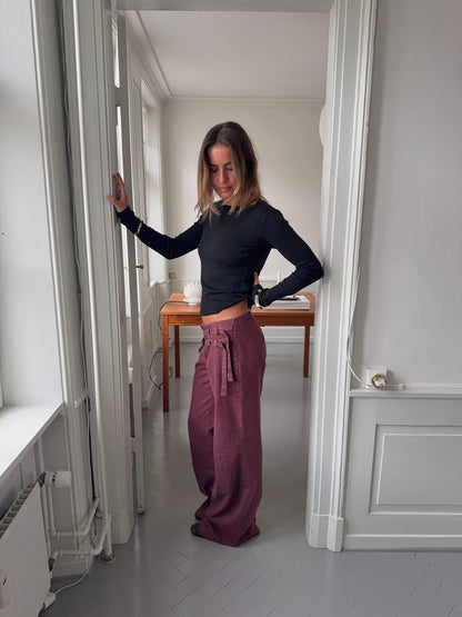 Sussa pants with details - Burgundy