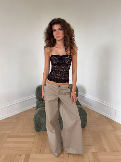 Maxim pants with buttons - Beige
