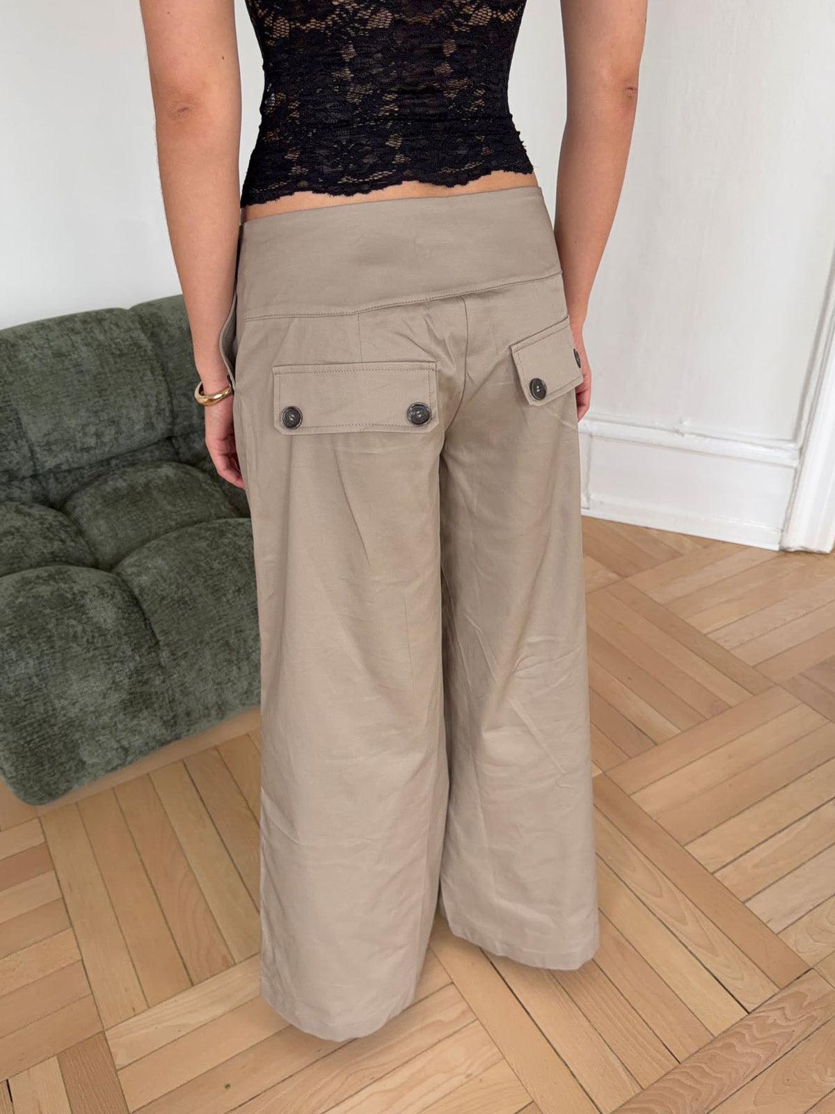 Maxim pants with buttons - Beige
