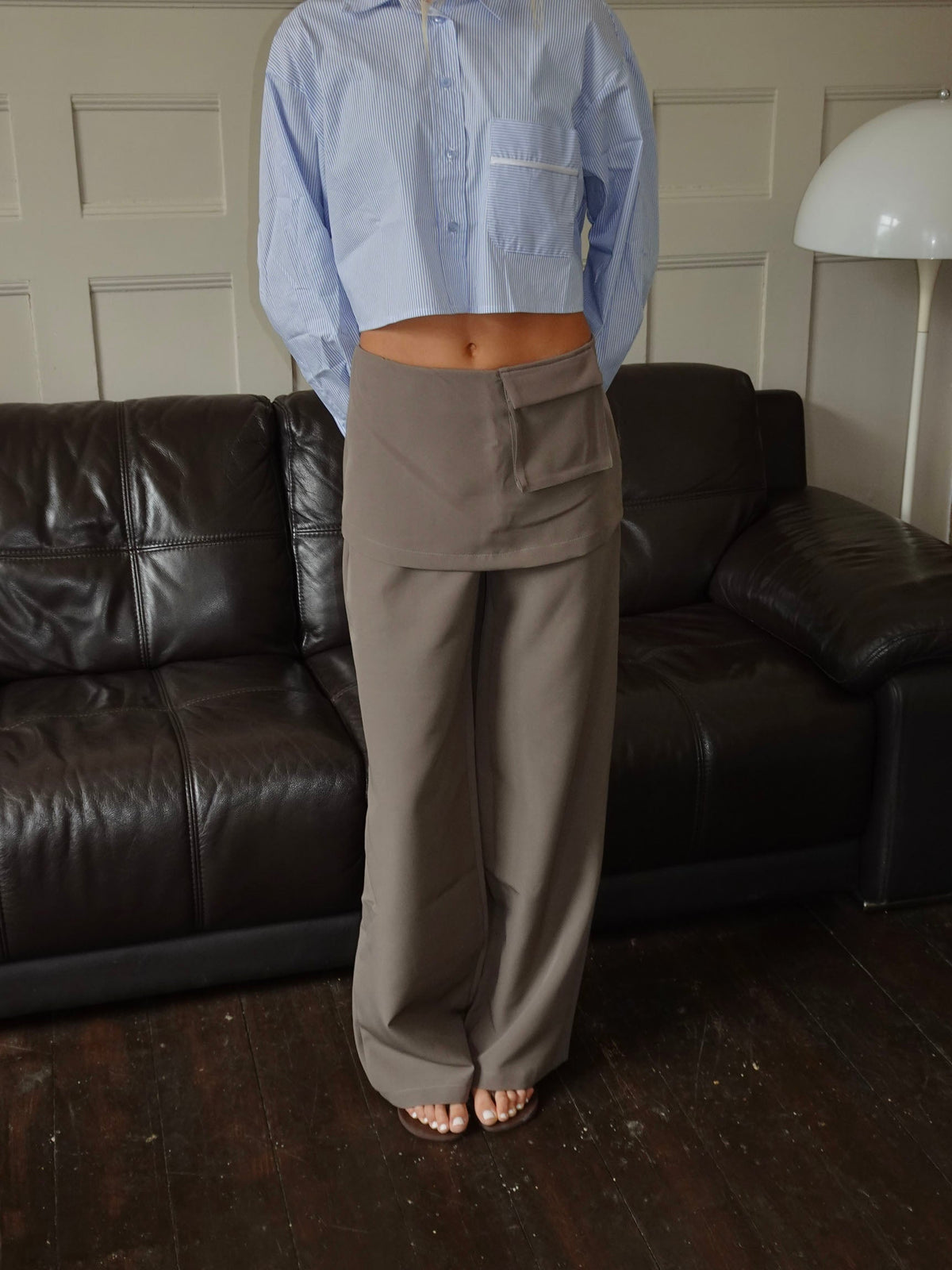 Thealine pants with skirt – Taupe