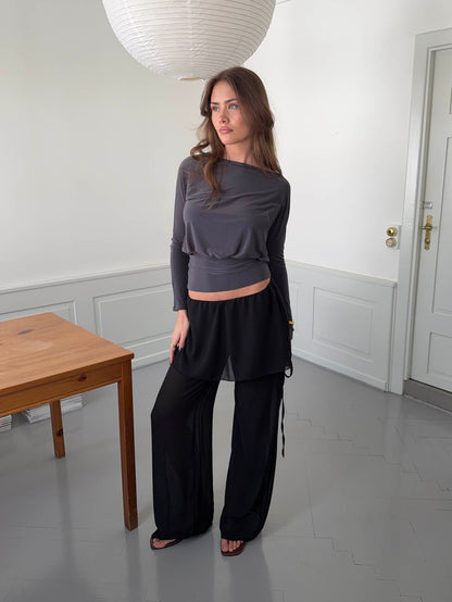 Nadina pants with skirt - Black