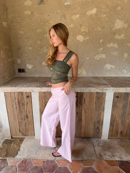 Vitella pants with stripes - Light pink