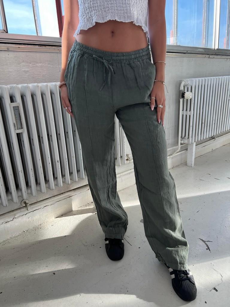 Signe linen pants - Khaki