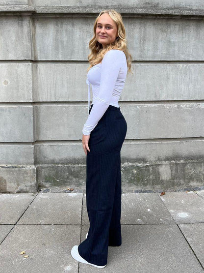 Amalia striped pants - navy