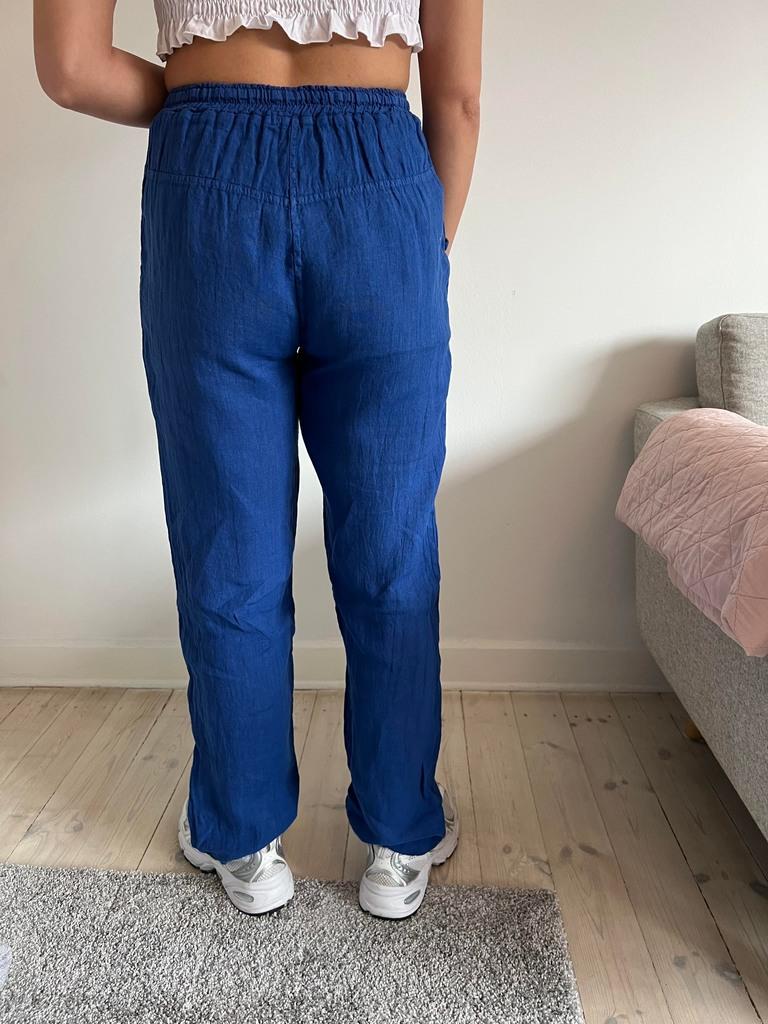 Aino linen pants - royal blue