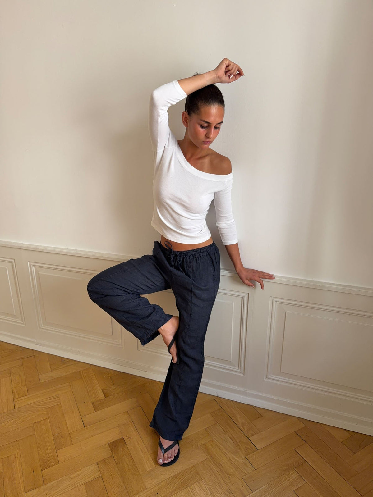 Signe linen pants - Blue