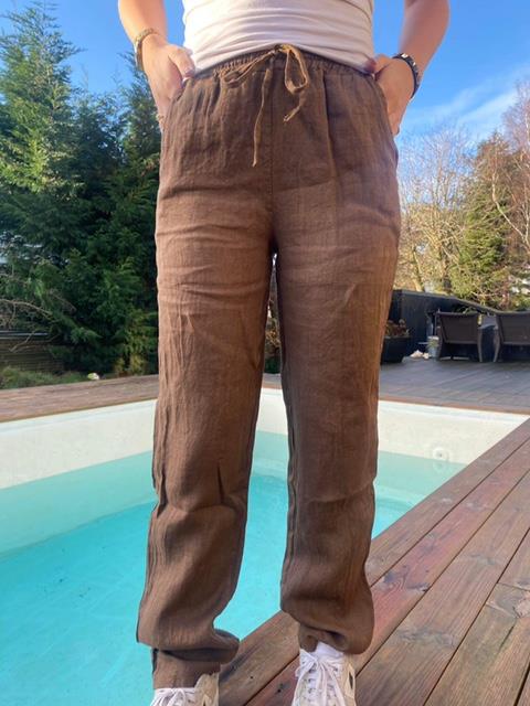 Aino linen pants - brown