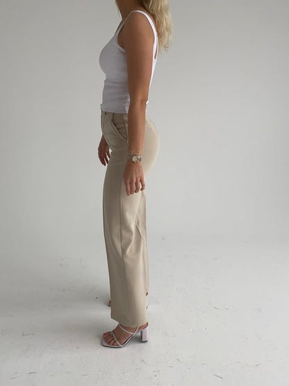 Classic wide pants - light beige